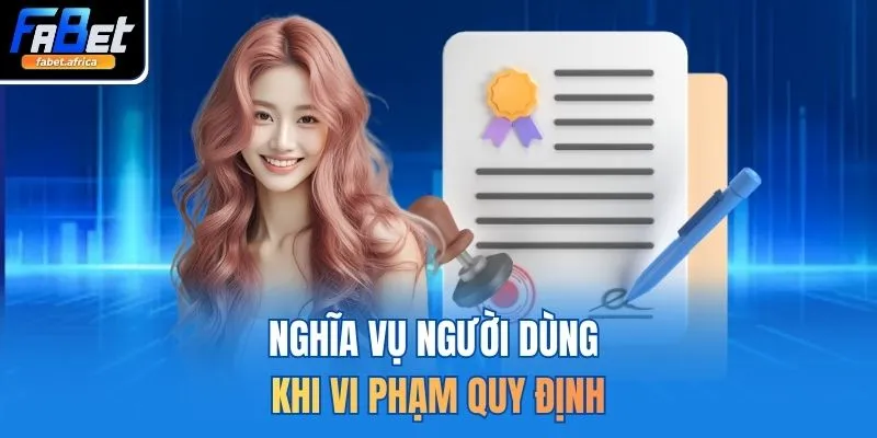 Nghĩa vụ người dùng khi vi phạm quy định